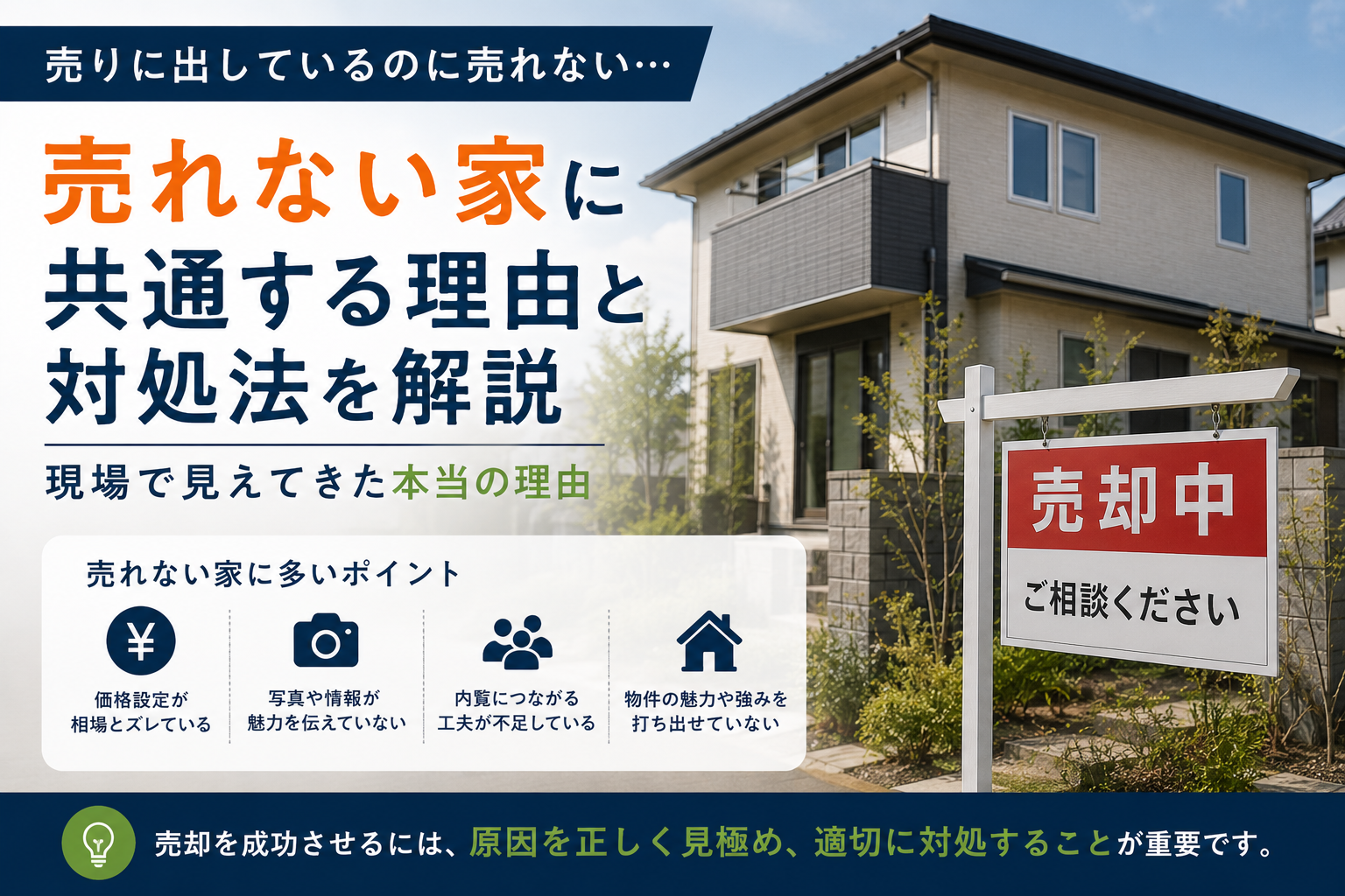 売却を依頼された家がなかなか売れない本当の理由