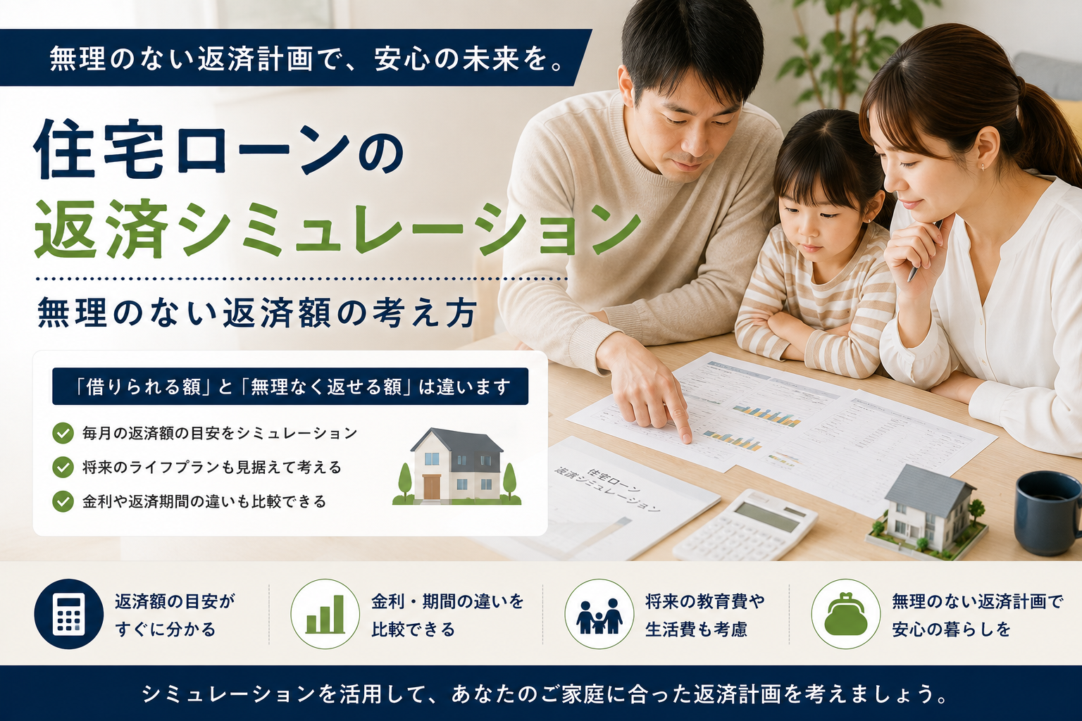 住宅ローンの返済シミュレーション｜無理のない返済額の考え方